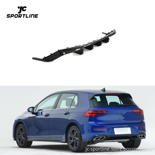 Carbon Fiber Golf R Rear Bumper Lip VW Golf VIII MK8 R Hatchback 2021-2023